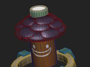 cartoon version - small wave flower garden 3D Model