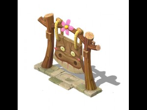 cartoon version - shame shame echo board 3D Model