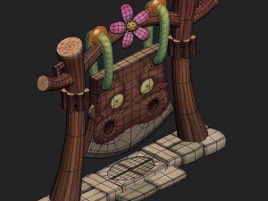 cartoon version - shame shame echo board 3D Model