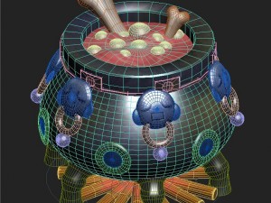 cartoon version - oil pan - the execution ground 3D 모델