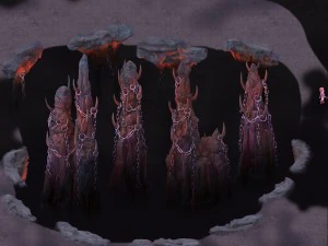 Cartoon-H&ouml;lle &ndash; heulender Abgrund &ndash; S&auml;ulen 3D Modell