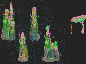 cartoon hell - wail abyss - pillars 3D Model