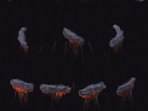 infierno de dibujos animados - abismo de lamentos - cadenas Modelo 3D