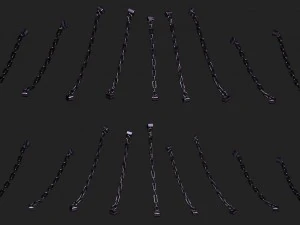 cartoon hell - wail abyss - chains 3D Model