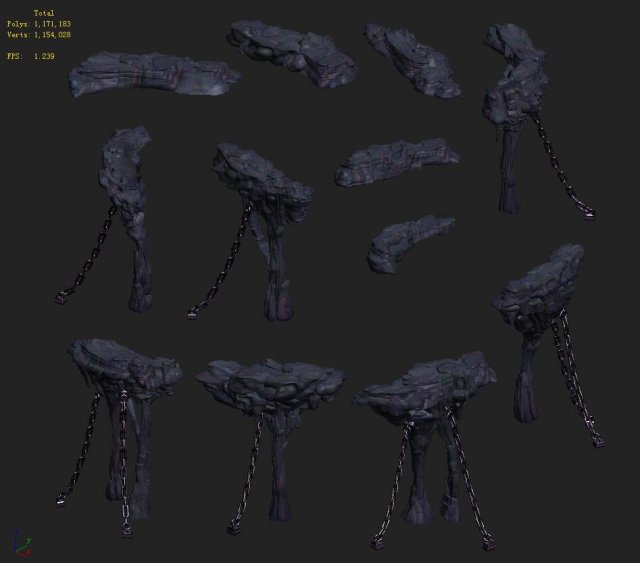 cartoon hell - wail abyss - outer ring Modelo 3D .c4d .max .obj .3ds .fbx .stl .blend 