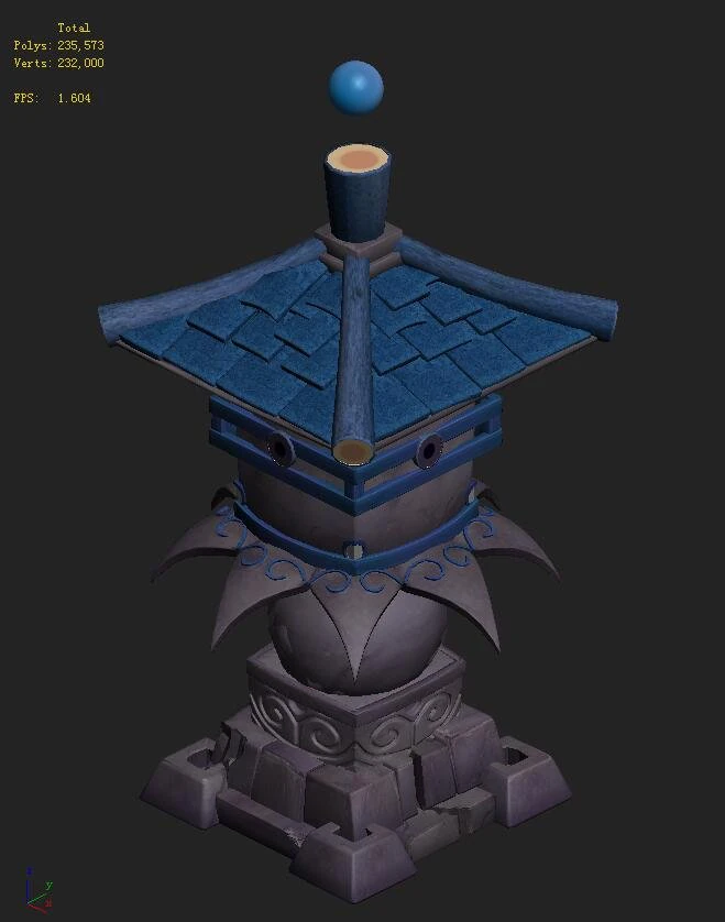 cartoon hell - wail abyss - small tower 3D Model .c4d .max .obj .3ds .fbx .stl .blend 