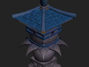 cartoon hell - wail abyss - small tower 3D Model