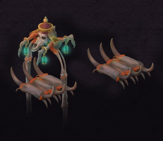 cartoon hell - bones of grievances Model 3D .c4d .max .obj .3ds .fbx .stl .blend 