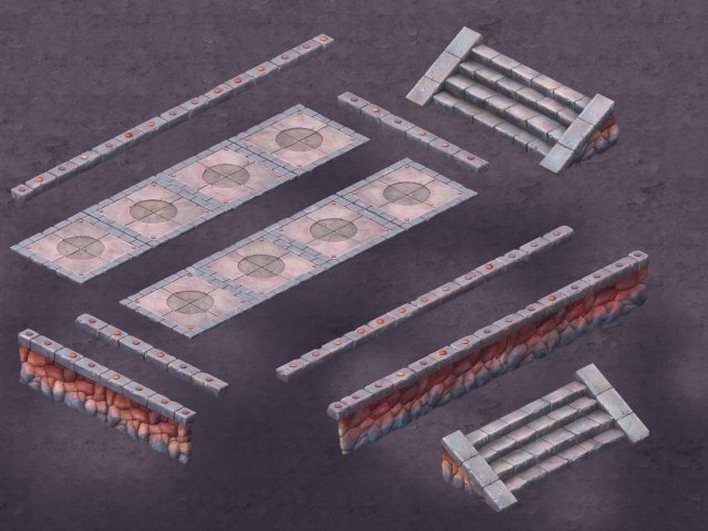 cartoon hell - to possession stone brick surface 3D 모델 .c4d .max .obj .3ds .fbx .stl .blend 