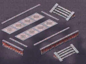 cartoon hell - to possession stone brick surface 3D Model