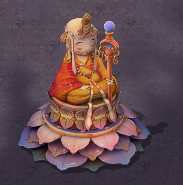 cartoon hell - to the king of the buddha 3D Model .c4d .max .obj .3ds .fbx .stl .blend 