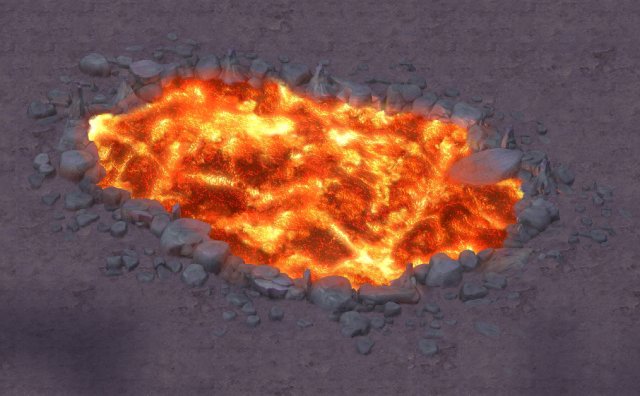 cartoon hell - hell grudge and around the surface 3D Модель .c4d .max .obj .3ds .fbx .stl .blend 