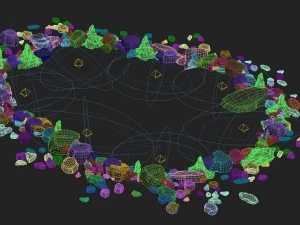 cartoon hell - hell grudge and around the surface 3D Model