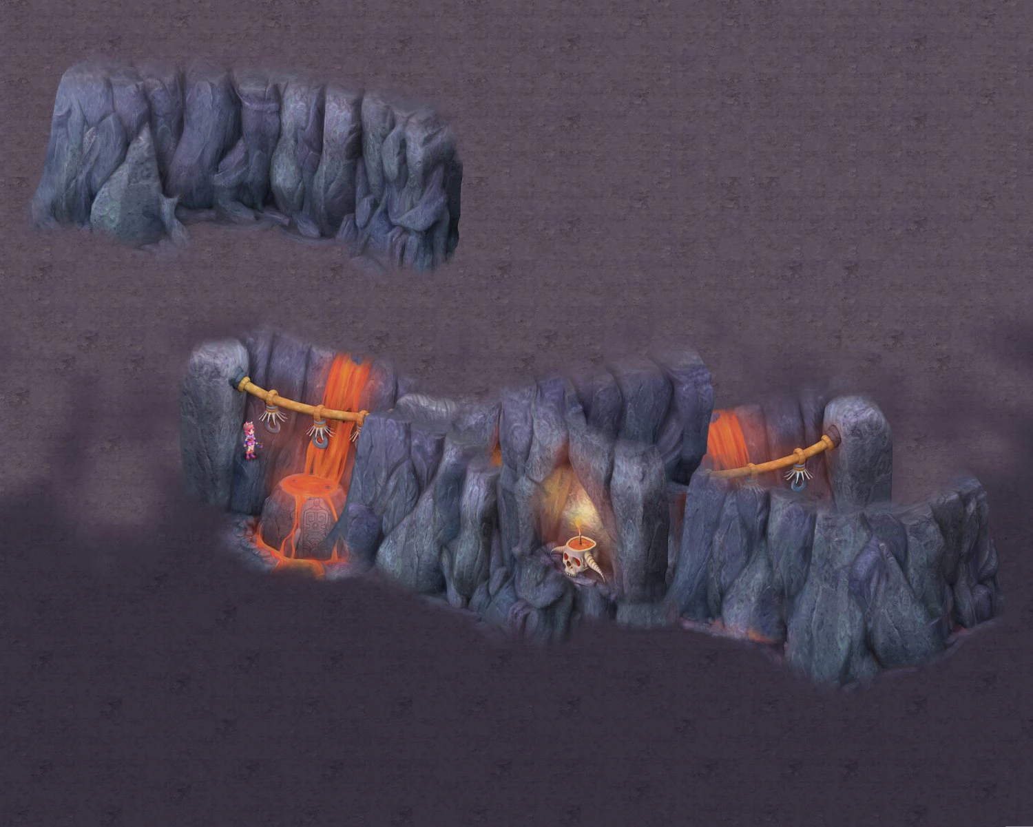 cartoon hell - hell slander spring cliff 3D Model .c4d .max .obj .3ds .fbx .stl .blend 