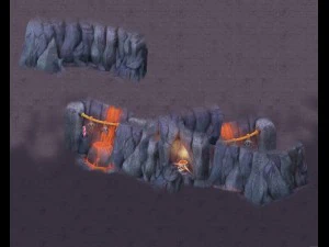 cartoon hell - hell slander spring cliff 3D Model