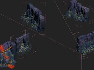 cartoon hell - hell slander spring cliff 3D Model