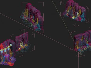 cartoon hell - hell slander spring cliff 3D Model