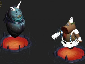 cartoon hell - hell prosecutor 3D Model