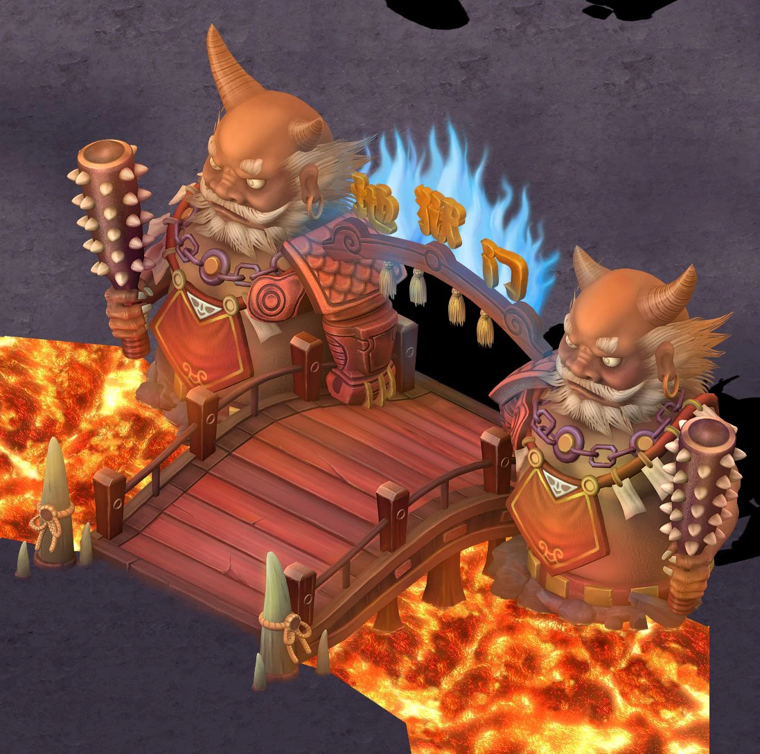 cartoon hell - hell gate 3D Model .c4d .max .obj .3ds .fbx .stl .blend 