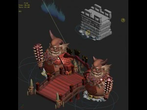 cartoon hell - hell gate 3D Model