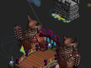 cartoon hell - hell gate 3D Model