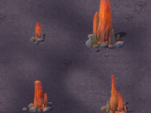 cartoon hell - hell stone 01 3D Model
