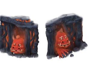 cartoon hell - hide and seek the fool 3D Model