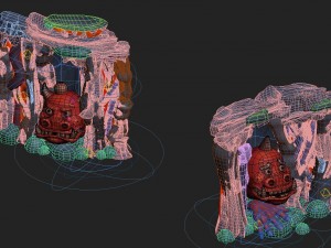 cartoon hell - hide and seek the fool Model 3D