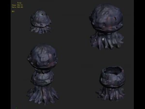 cartoon hell - honeycomb stone 3D Model