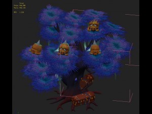 cartoon hell - ghost coffin tree 01 Model 3D