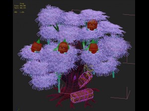 cartoon hell - ghost coffin tree 01 Model 3D