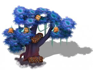 cartoon hell - ghost coffin tree 02 3D Model