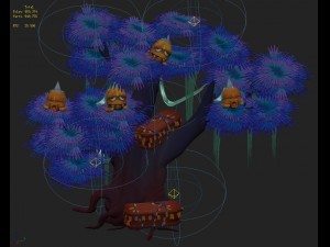 cartoon hell - ghost coffin tree 02 3Dモデル