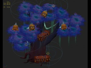 cartoon hell - ghost coffin tree 02 3D Model