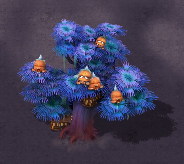cartoon hell - ghost coffin tree 03 Modèle 3D .c4d .max .obj .3ds .fbx .stl .blend 