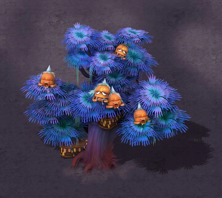 cartoon hell - ghost coffin tree 03 3D Model .c4d .max .obj .3ds .fbx .stl .blend 