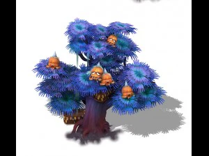 cartoon hell - ghost coffin tree 03 3D Model