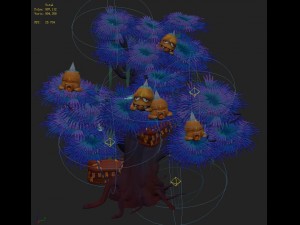 cartoon hell - ghost coffin tree 03 Modèle 3D