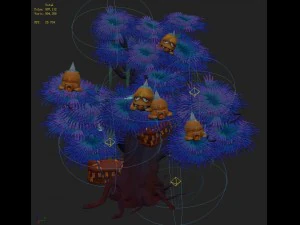 cartoon hell - ghost coffin tree 03 3D Model