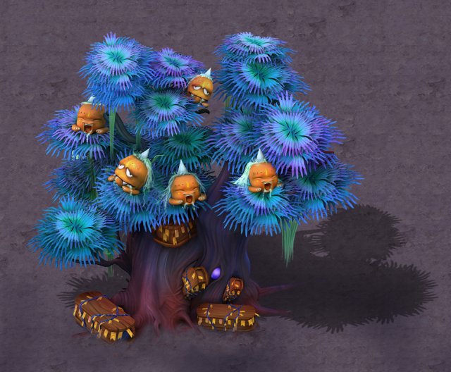 cartoon hell - ghost coffin tree 04 Modello 3D .c4d .max .obj .3ds .fbx .stl .blend 