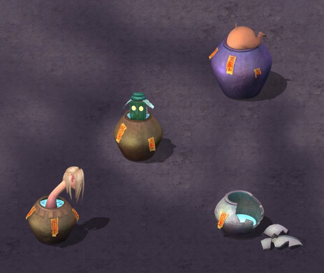 cartoon hell - ghost urn 3D Model .c4d .max .obj .3ds .fbx .stl .blend