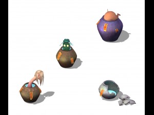 cartoon hell - ghost urn 3D Model