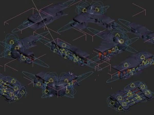 cartoon hell - false terrain 01 3D Model