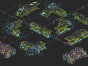 cartoon hell - false terrain 01 3D Model