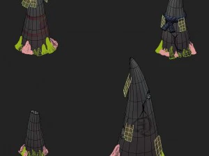 cartoon hell - sharp tooth milk 3D Model