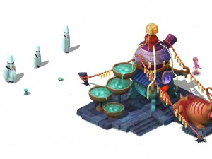 cartoon hell - meng po soup 3D Model