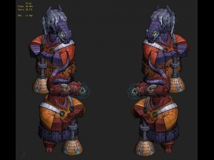 cartoon hell - tau ma tau town stone stone 3D Model