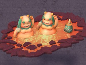 cartoon hell - bathing ghosts 3D मॉडल