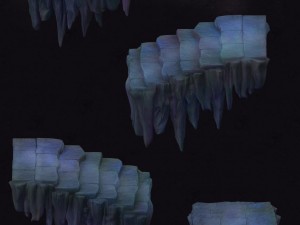 cartoon hell - mountain ladder false terrain Modèle 3D