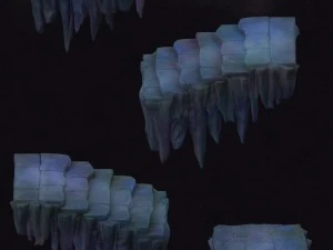 cartoon hell - mountain ladder false terrain 3D Model